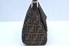 Authentic FENDI Zucca Mamma Baguette Shoulder Bag Canvas Leather Brown 1110I