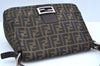 Authentic FENDI Zucca Mamma Baguette Shoulder Bag Canvas Leather Brown 1110I