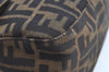 Authentic FENDI Zucca Mamma Baguette Shoulder Bag Canvas Leather Brown 1110I