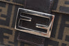 Authentic FENDI Zucca Mamma Baguette Shoulder Bag Canvas Leather Brown 1110I