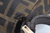 Authentic FENDI Zucca Mamma Baguette Shoulder Bag Canvas Leather Brown 1110I