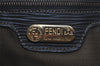 Authentic FENDI Vintage Zucca Backpack Purse Canvas Leather Brown 1111I