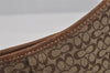 Authentic COACH Signature Shoulder Cross Bag Canvas Leather 6386 Brown 1111J