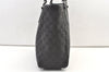 Authentic GUCCI Vintage Shoulder Tote Bag GG Canvas Leather 113017 Black 1112K
