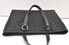 Authentic GUCCI Vintage Shoulder Tote Bag GG Canvas Leather 113017 Black 1112K