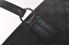 Authentic GUCCI Vintage Shoulder Tote Bag GG Canvas Leather 113017 Black 1112K