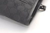 Authentic GUCCI Vintage Shoulder Tote Bag GG Canvas Leather 113017 Black 1112K