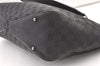 Authentic GUCCI Vintage Shoulder Tote Bag GG Canvas Leather 113017 Black 1112K