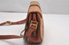 Authentic MCM Visetos Leather Vintage Shoulder Cross Body Bag Purse Brown 1115J