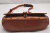 Authentic MCM Visetos Leather Vintage Shoulder Cross Body Bag Purse Brown 1115J