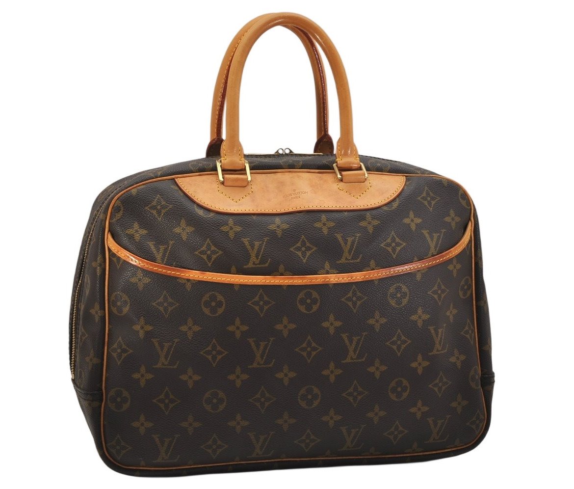 Authentic Louis Vuitton Monogram Deauville Hand Bag M47270 LV 1115K