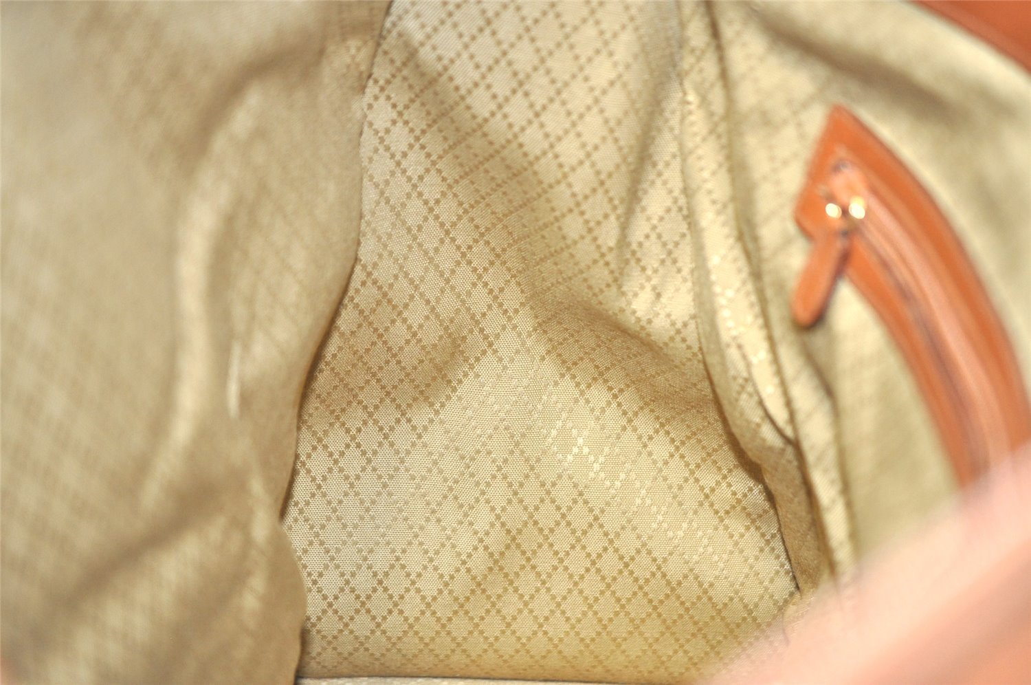 Authentic GUCCI Vintage Travel Boston Bag Leather Brown 1116I