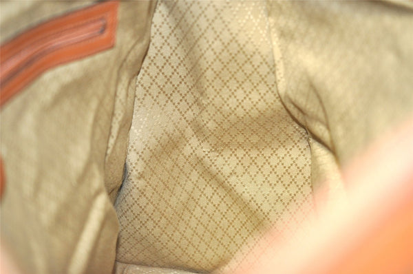 Authentic GUCCI Vintage Travel Boston Bag Leather Brown 1116I