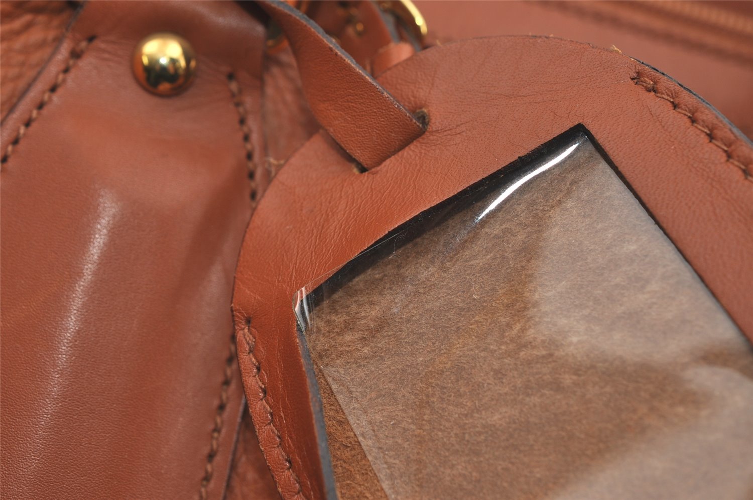 Authentic GUCCI Vintage Travel Boston Bag Leather Brown 1116I