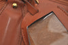 Authentic GUCCI Vintage Travel Boston Bag Leather Brown 1116I