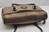 Authentic Burberrys Check Canvas Leather Shoulder Hand Bag Khaki Green 1116K