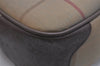 Authentic Burberrys Check Canvas Leather Shoulder Hand Bag Khaki Green 1116K