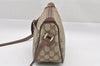 Authentic GUCCI Web Sherry Line Shoulder Bag GG PVC Leather Brown Junk 1117J