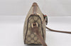 Authentic GUCCI Web Sherry Line Shoulder Bag GG PVC Leather Brown Junk 1117J