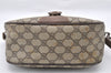 Authentic GUCCI Web Sherry Line Shoulder Bag GG PVC Leather Brown Junk 1117J