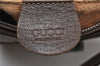 Authentic GUCCI Web Sherry Line Shoulder Bag GG PVC Leather Brown Junk 1117J
