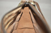 Authentic GUCCI Web Sherry Line Shoulder Bag GG PVC Leather Brown Junk 1117J