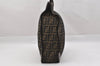 Authentic FENDI Zucca Folding Shoulder Tote Bag Nylon Leather Brown 1119J