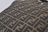 Authentic FENDI Zucca Folding Shoulder Tote Bag Nylon Leather Brown 1119J