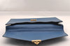 Authentic Louis Vuitton Epi Porte Documents Bandouliere SPO Briefcase Blue 1120I