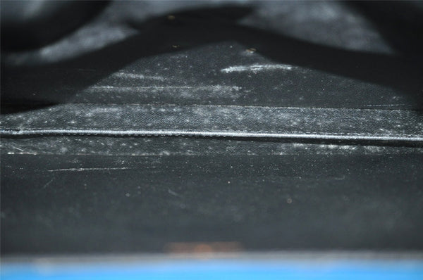 Authentic Louis Vuitton Epi Porte Documents Bandouliere SPO Briefcase Blue 1120I