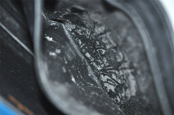 Authentic Louis Vuitton Epi Porte Documents Bandouliere SPO Briefcase Blue 1120I