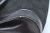 Authentic GUCCI Web Sherry Line 2Way Clutch Bag GG Canvas Leather Black 1120J