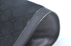 Authentic GUCCI Web Sherry Line 2Way Clutch Bag GG Canvas Leather Black 1120J