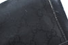 Authentic GUCCI Web Sherry Line 2Way Clutch Bag GG Canvas Leather Black 1120J