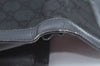 Authentic GUCCI Web Sherry Line 2Way Clutch Bag GG Canvas Leather Black 1120J