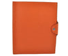 Authentic HERMES Yuris GM Agenda Note Book Cover Leather Orange Junk 1120K