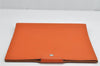 Authentic HERMES Yuris GM Agenda Note Book Cover Leather Orange Junk 1120K