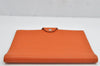 Authentic HERMES Yuris GM Agenda Note Book Cover Leather Orange Junk 1120K