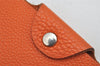 Authentic HERMES Yuris GM Agenda Note Book Cover Leather Orange Junk 1120K