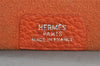 Authentic HERMES Yuris GM Agenda Note Book Cover Leather Orange Junk 1120K