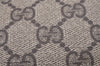 Authentic GUCCI Web Sherry Line Clutch Hand Bag Purse GG PVC Leather Brown 1121J