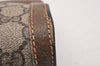 Authentic GUCCI Web Sherry Line Clutch Hand Bag Purse GG PVC Leather Brown 1121J