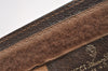 Authentic GUCCI Web Sherry Line Clutch Hand Bag Purse GG PVC Leather Brown 1121J