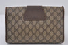 Authentic GUCCI Web Sherry Line Clutch Hand Bag GG PVC Leather Brown Junk 1122J
