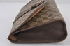 Authentic GUCCI Web Sherry Line Clutch Hand Bag GG PVC Leather Brown Junk 1122J