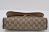 Authentic GUCCI Web Sherry Line Clutch Hand Bag GG PVC Leather Brown Junk 1122J