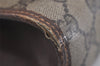 Authentic GUCCI Web Sherry Line Clutch Hand Bag GG PVC Leather Brown Junk 1122J