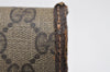 Authentic GUCCI Web Sherry Line Clutch Hand Bag GG PVC Leather Brown Junk 1122J