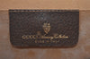 Authentic GUCCI Web Sherry Line Clutch Hand Bag GG PVC Leather Brown Junk 1122J