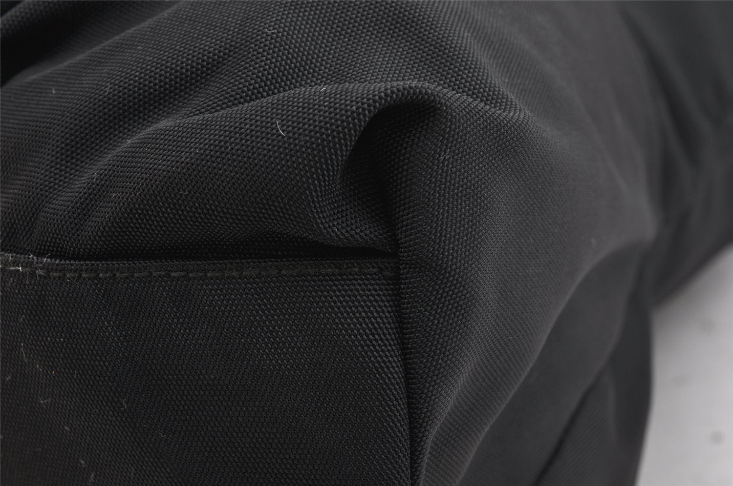 Authentic GUCCI Vintage Drawstring Backpack Nylon Leather Black 1122K